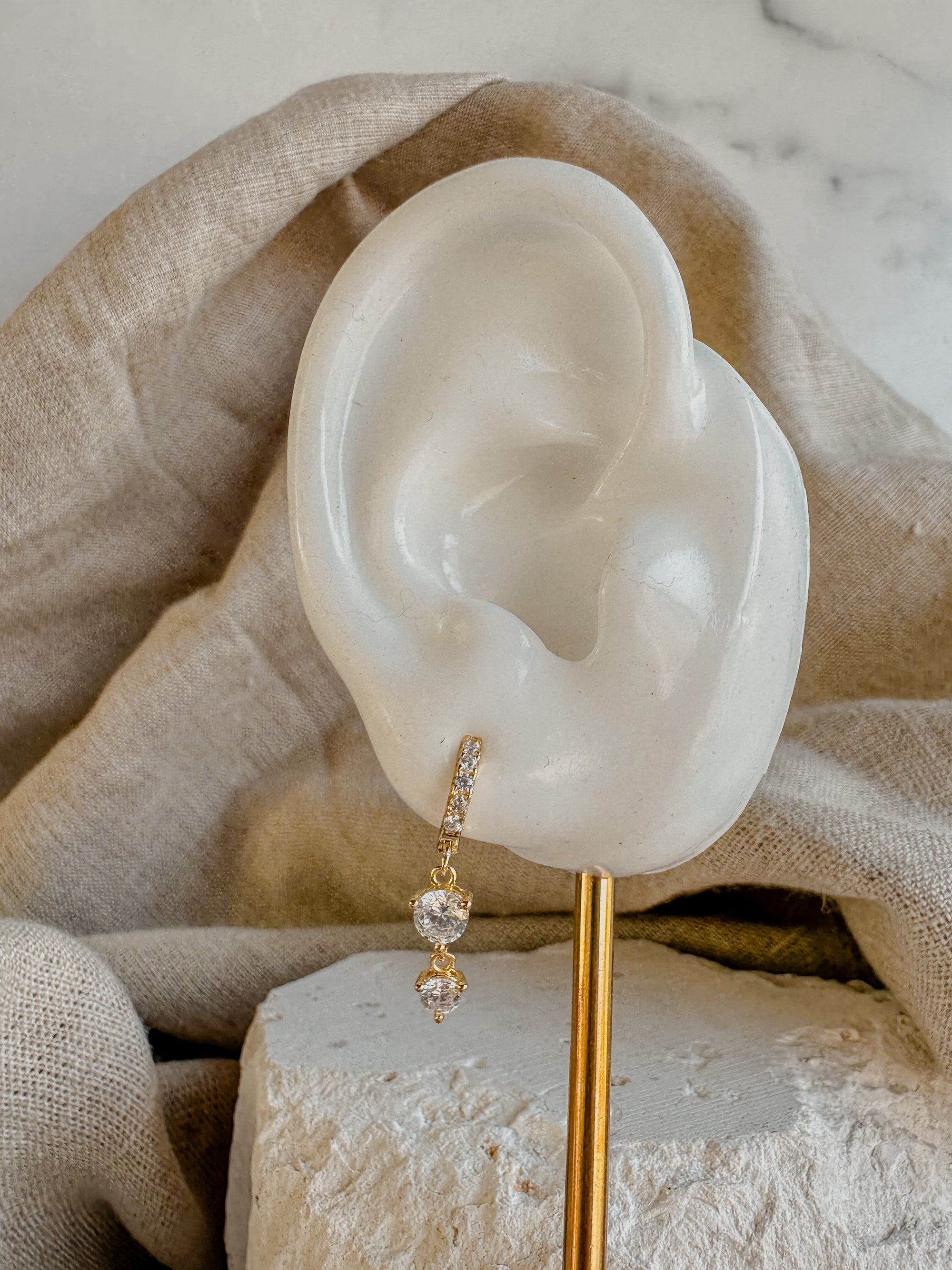 Short Crystal Drop Earrings