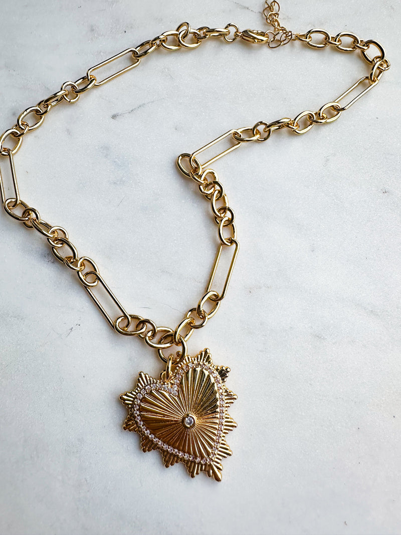 Heart Ray Necklace