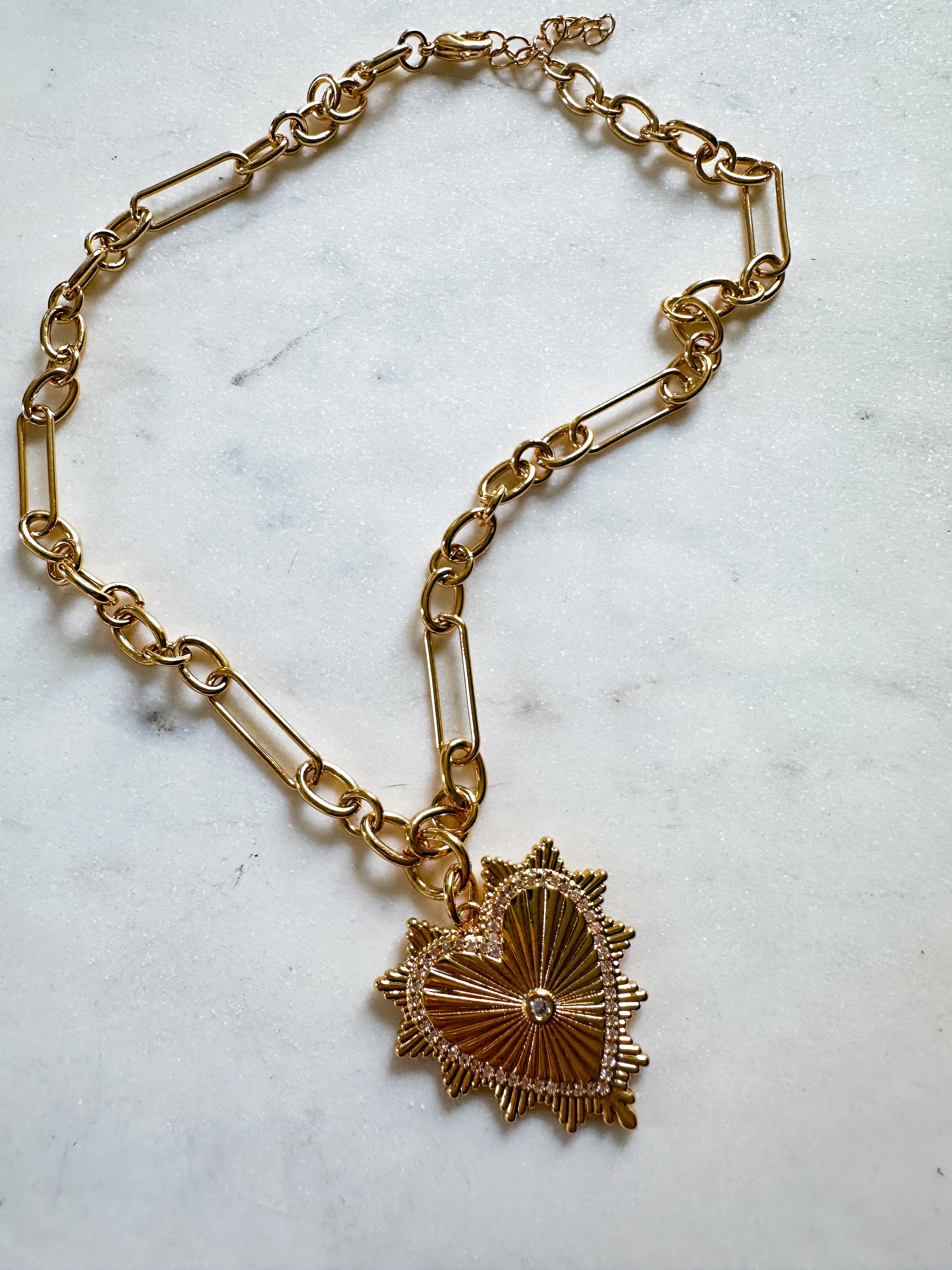 Heart Ray Necklace