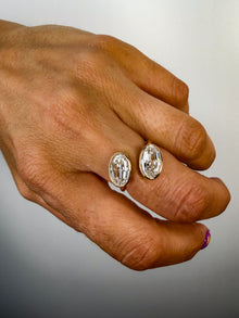 The Duo Step Cut Oval Ring