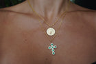 Emerald Cross Necklace