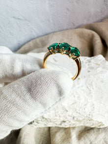 Trio Emerald Ring
