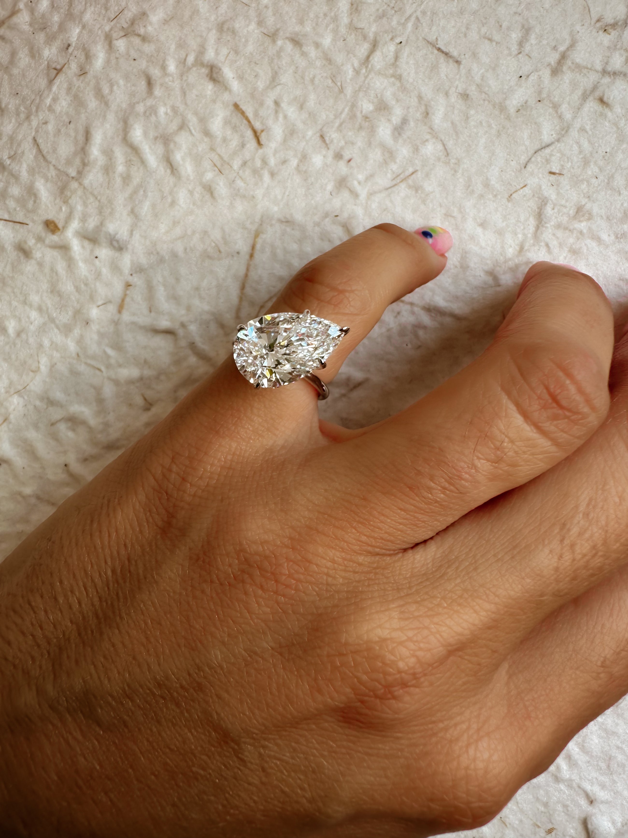 The Big Slanted Pear Ring