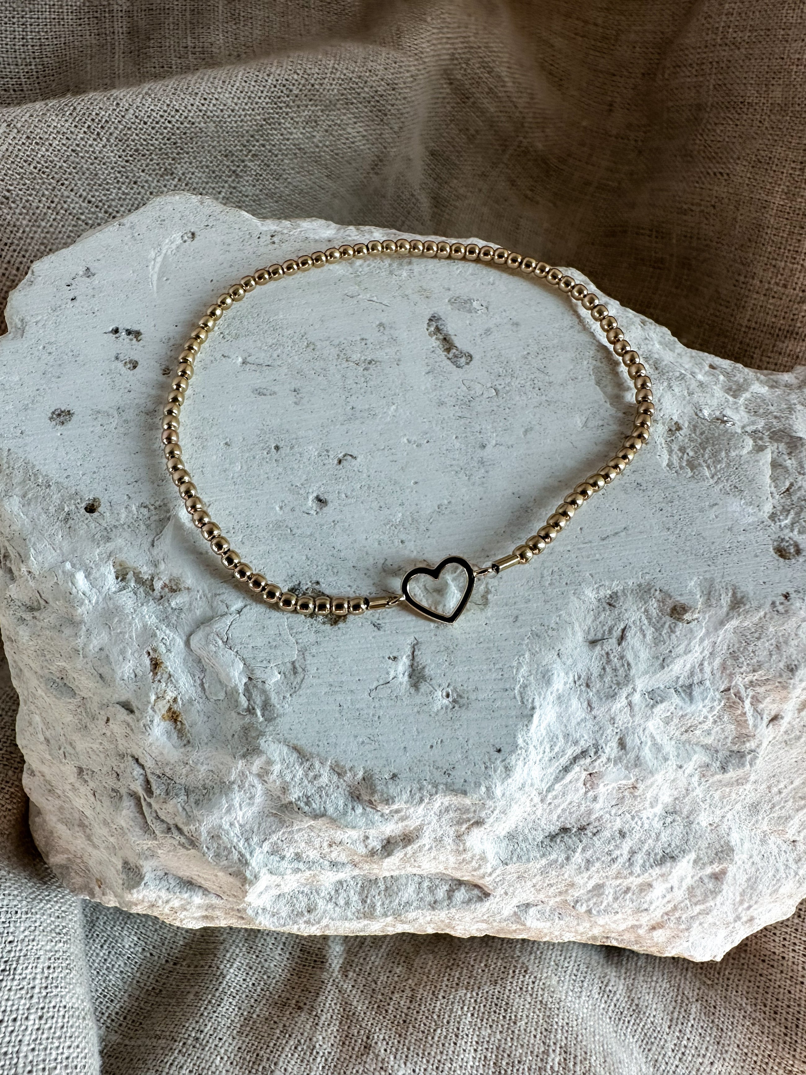 The Gold Mini Heart Bracelet