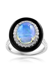 The Black Flame Opal Ring