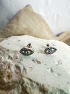 Rainbow Evil Eye Studs
