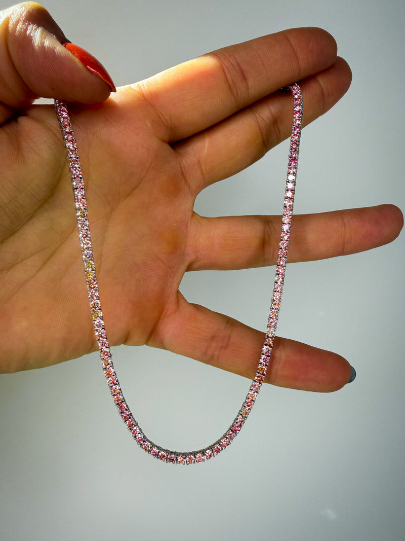The Pink Panther Diamond Tennis Necklace