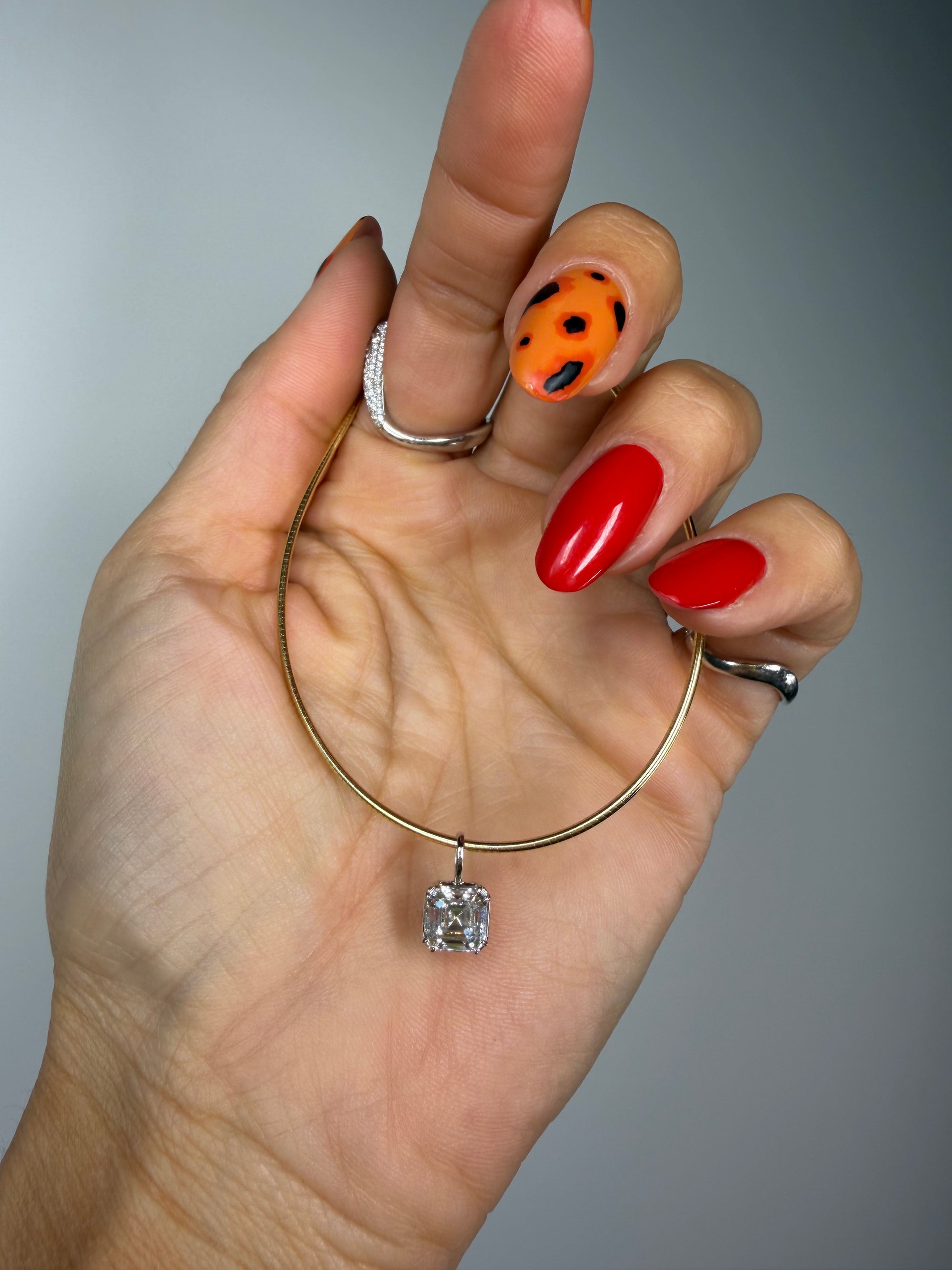 Georgian Asscher Pendant Necklace