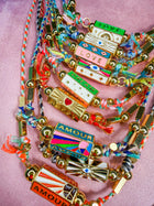 Enamel Barrel Necklace