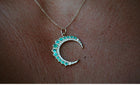 Emerald Crescent Moon Necklace