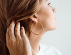 Matte Gold Hoops