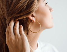 Matte Gold Hoops