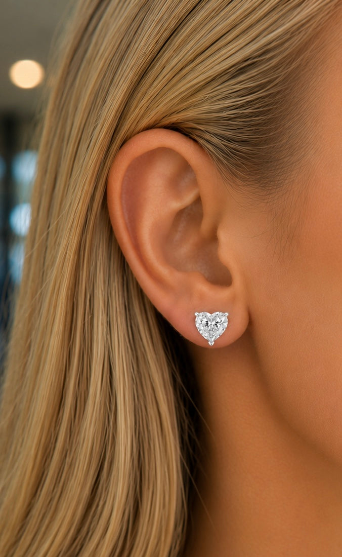 Hearts Aflame 3ctw Diamond Studs