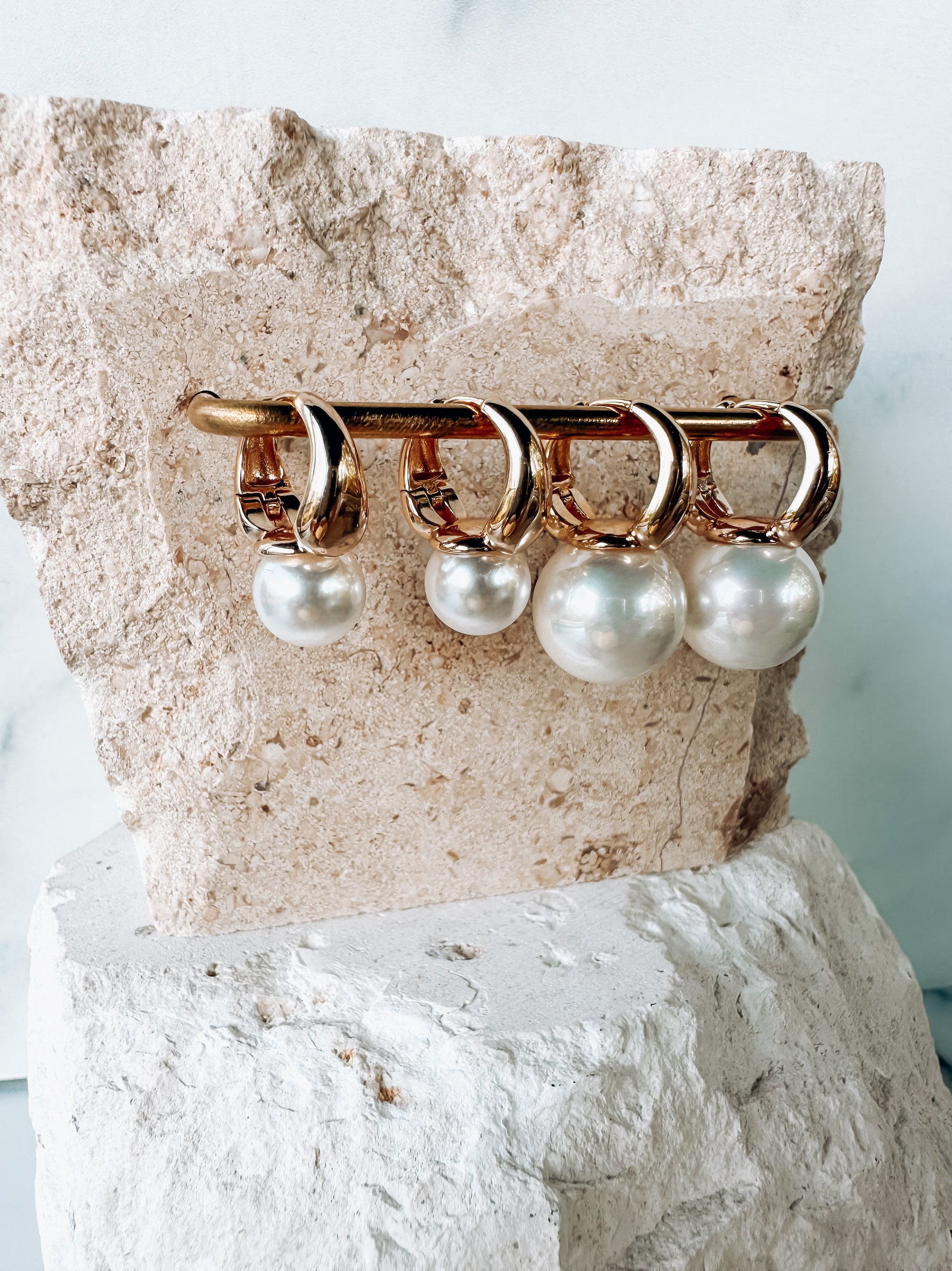 Mother of Pearl Hoops