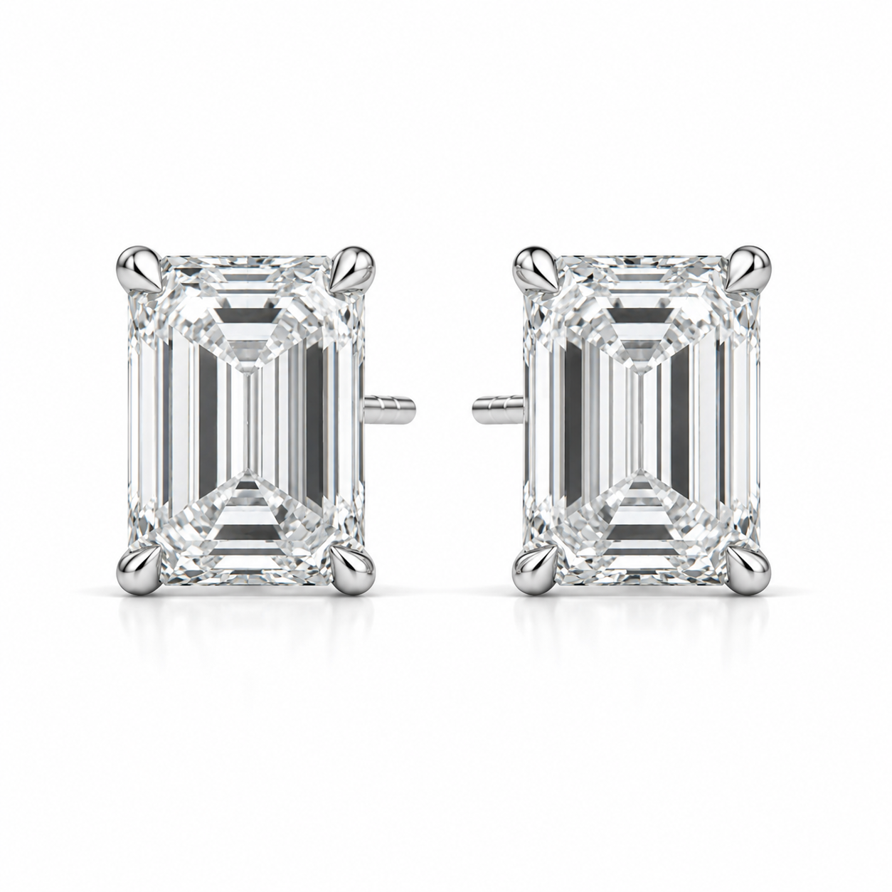 The Muse Set - Emerald Cut 10ctw Diamond Studs