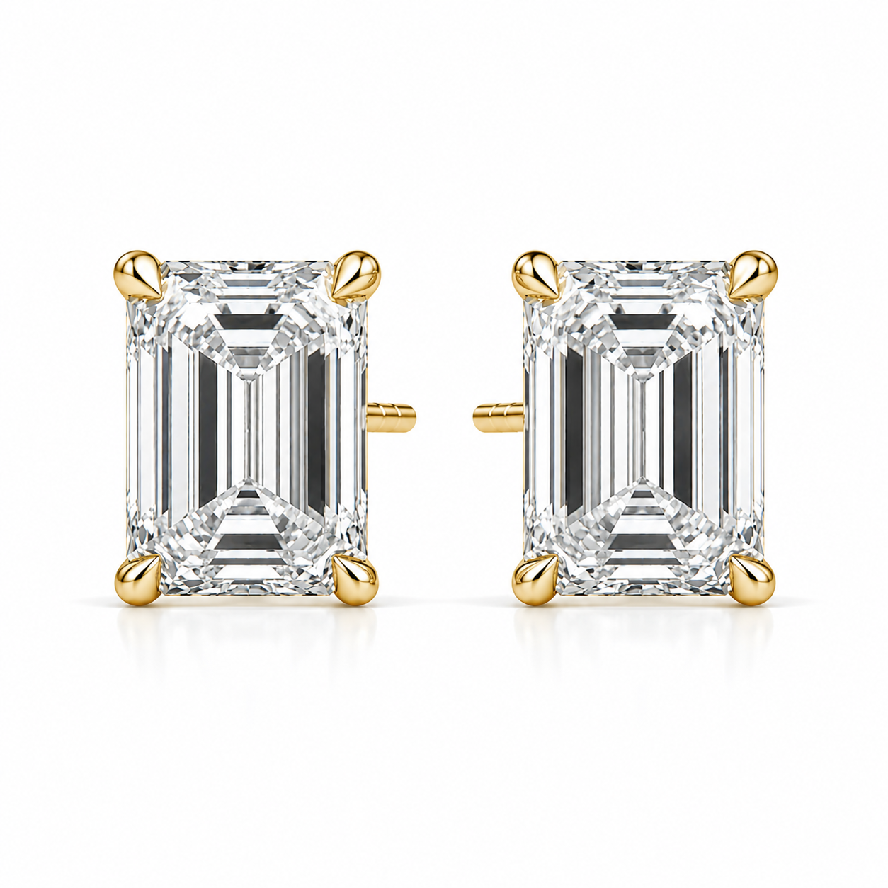 The Muse Set - Emerald Cut 10ctw Diamond Studs