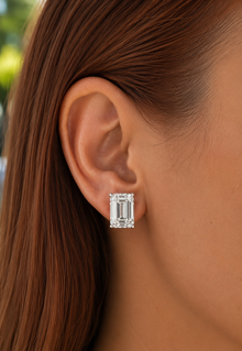 The Muse Set - Emerald Cut 10ctw Diamond Studs