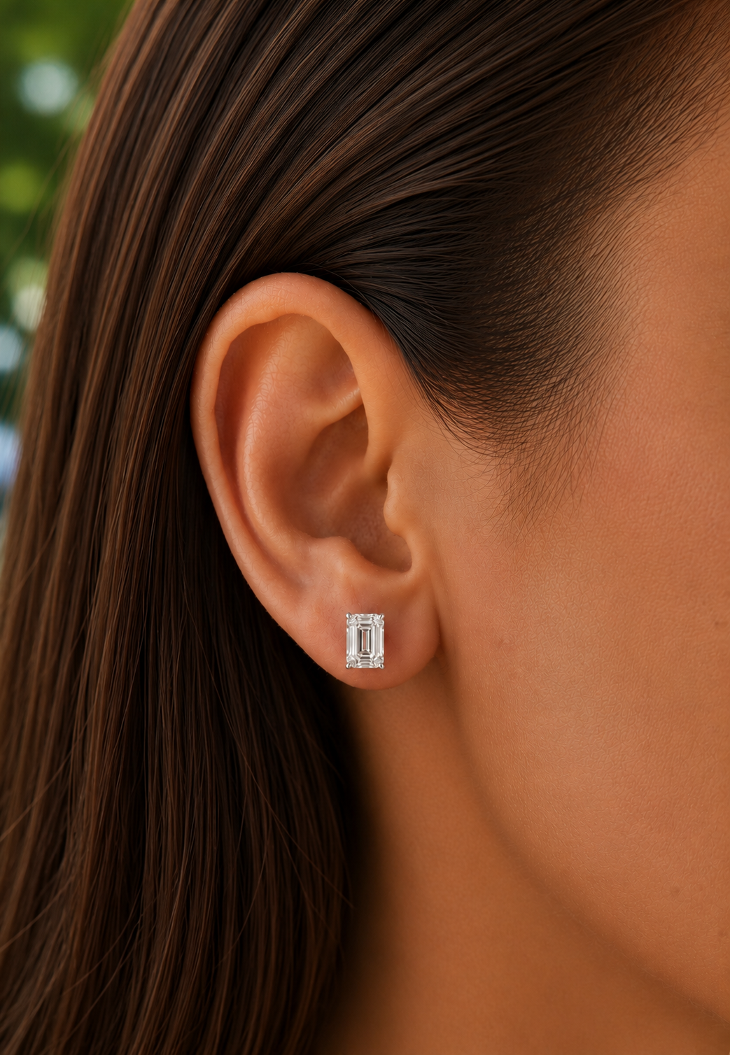 The Cool Girls - Emerald Cut 3ctw Diamond Studs