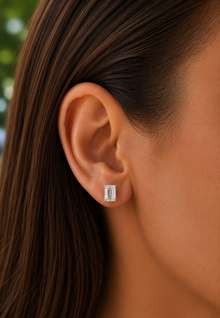 The Cool Girls - Emerald Cut 3ctw Diamond Studs