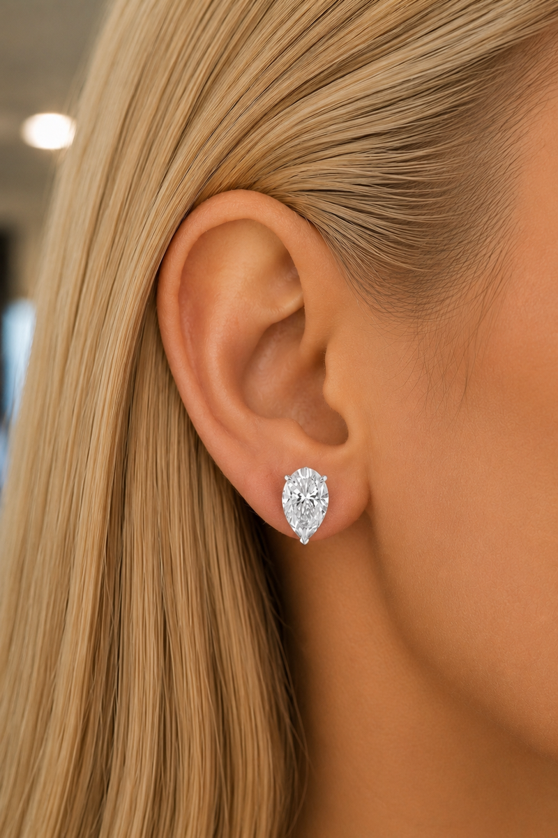 The Pearfect Storm - 6ctw Diamond Studs