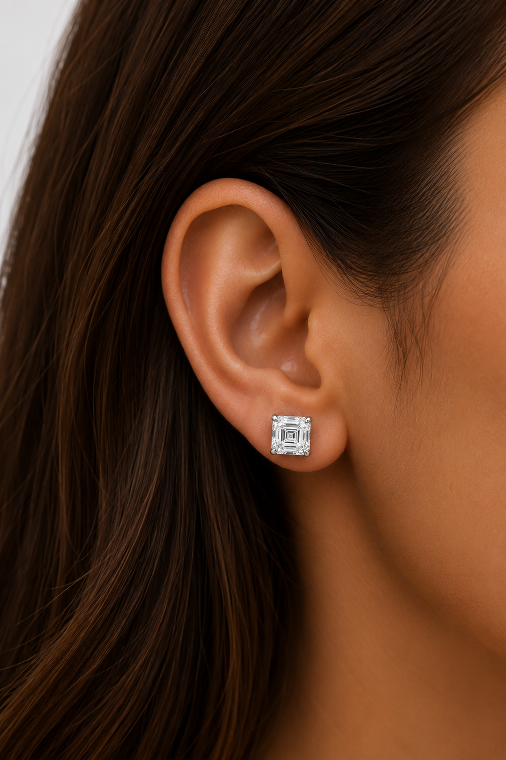 The Ice Queens - Asscher Cut 4ctw Diamond Studs