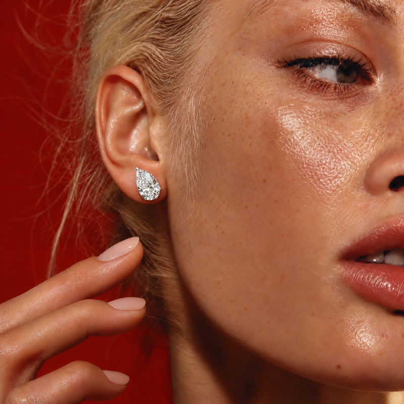 The Pearfect Storm - 6ctw Diamond Studs