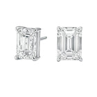The Empire Set - Emerald Cut 8ctw Diamond Studs