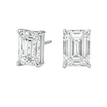 The Empire Set - Emerald Cut 8ctw Diamond Studs