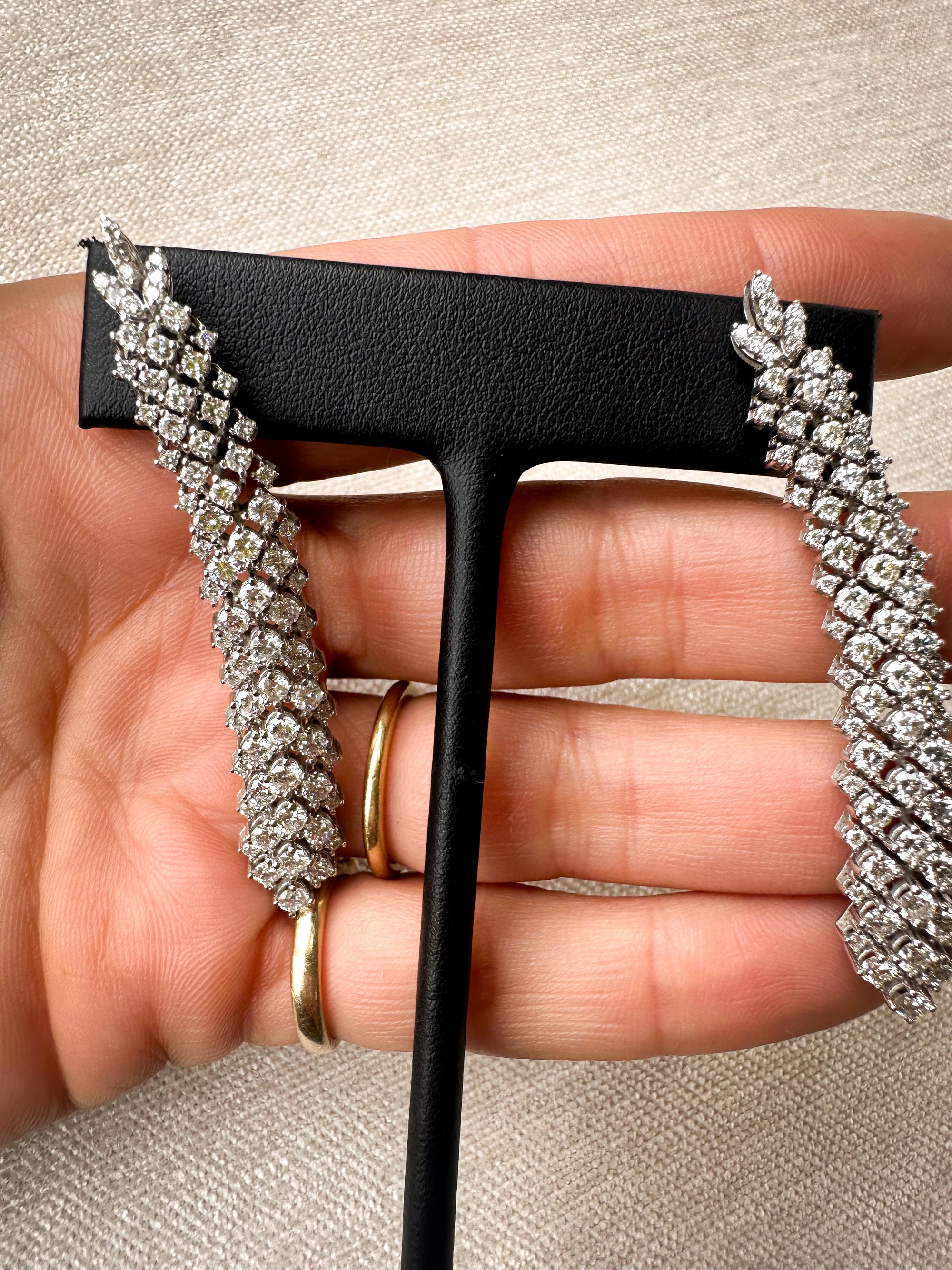 Diamond Fox Tail Earrings