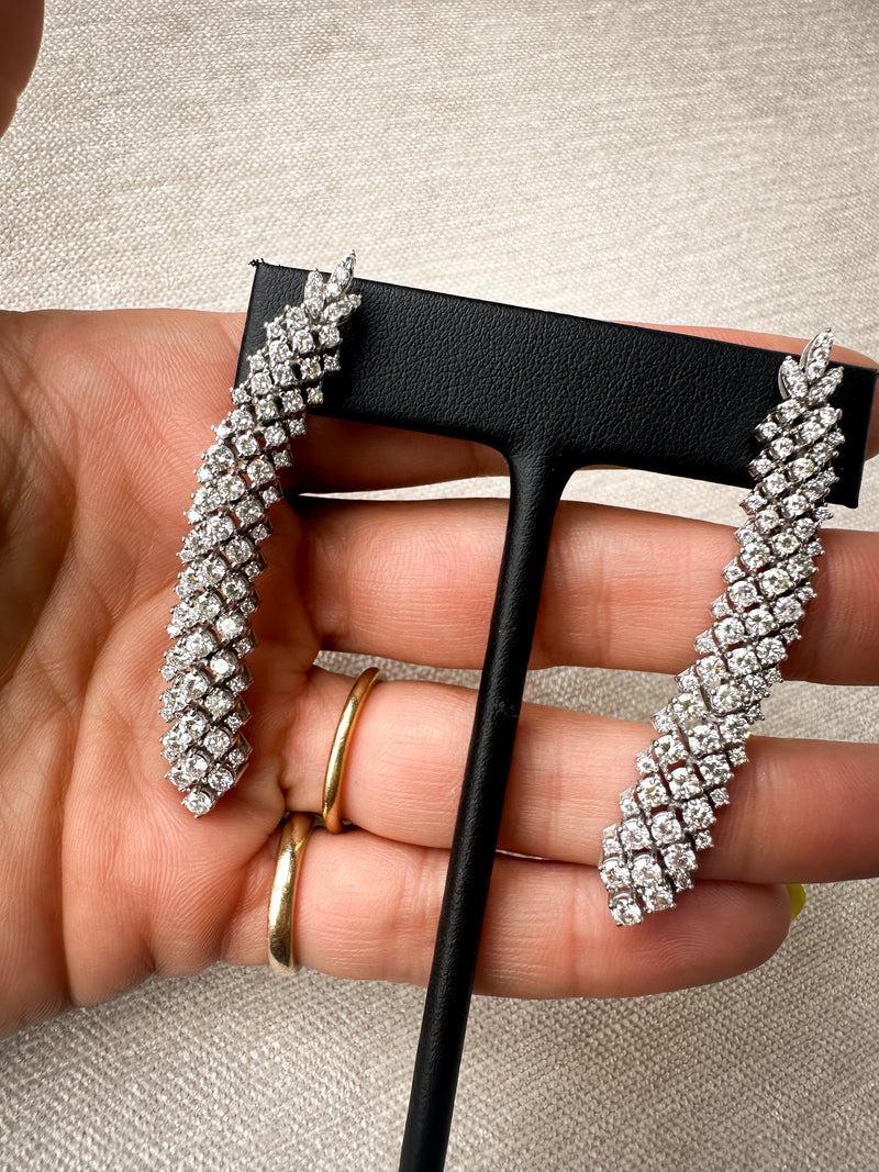 Diamond Fox Tail Earrings