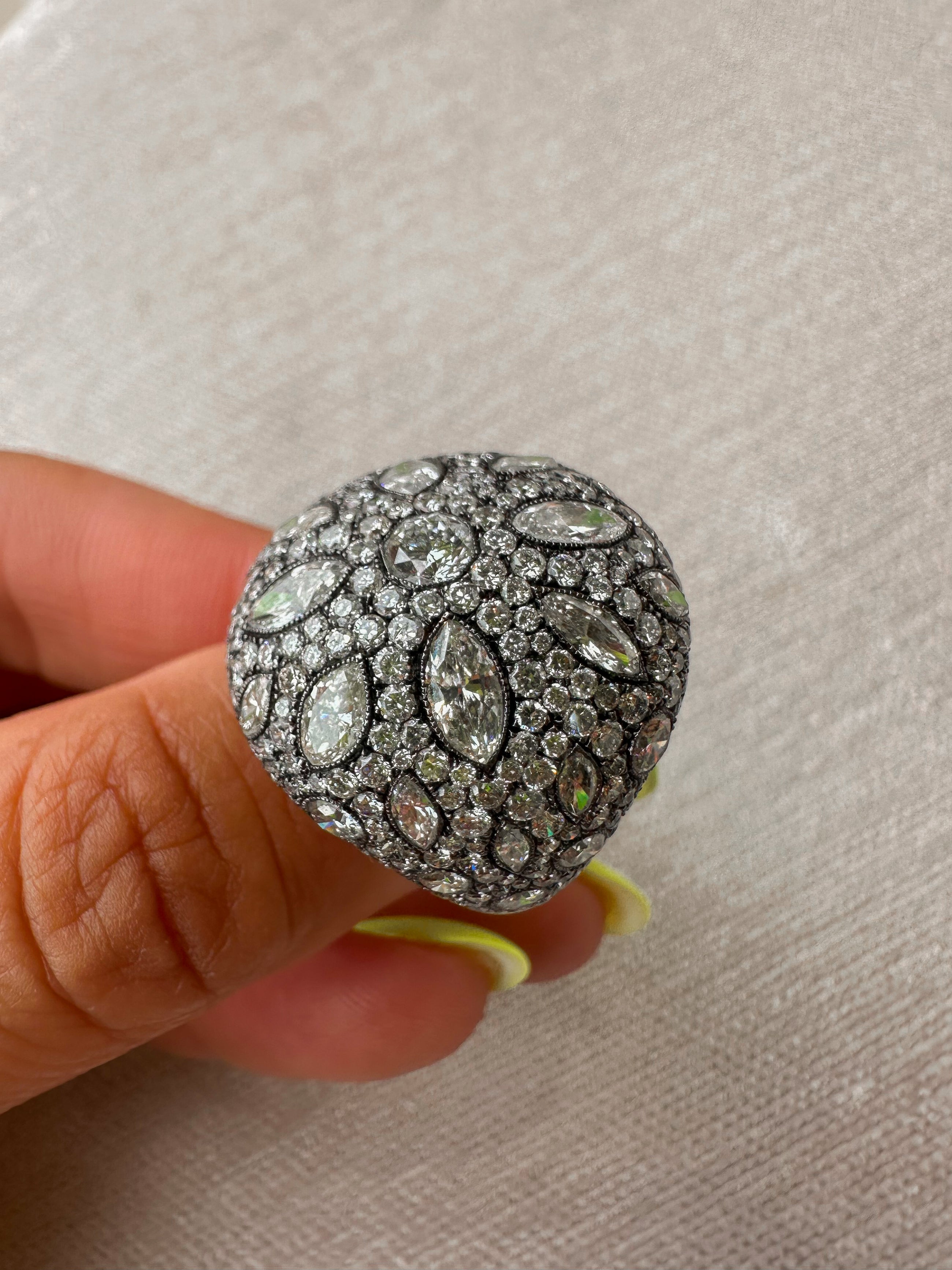 The Midnight Bloom Ring