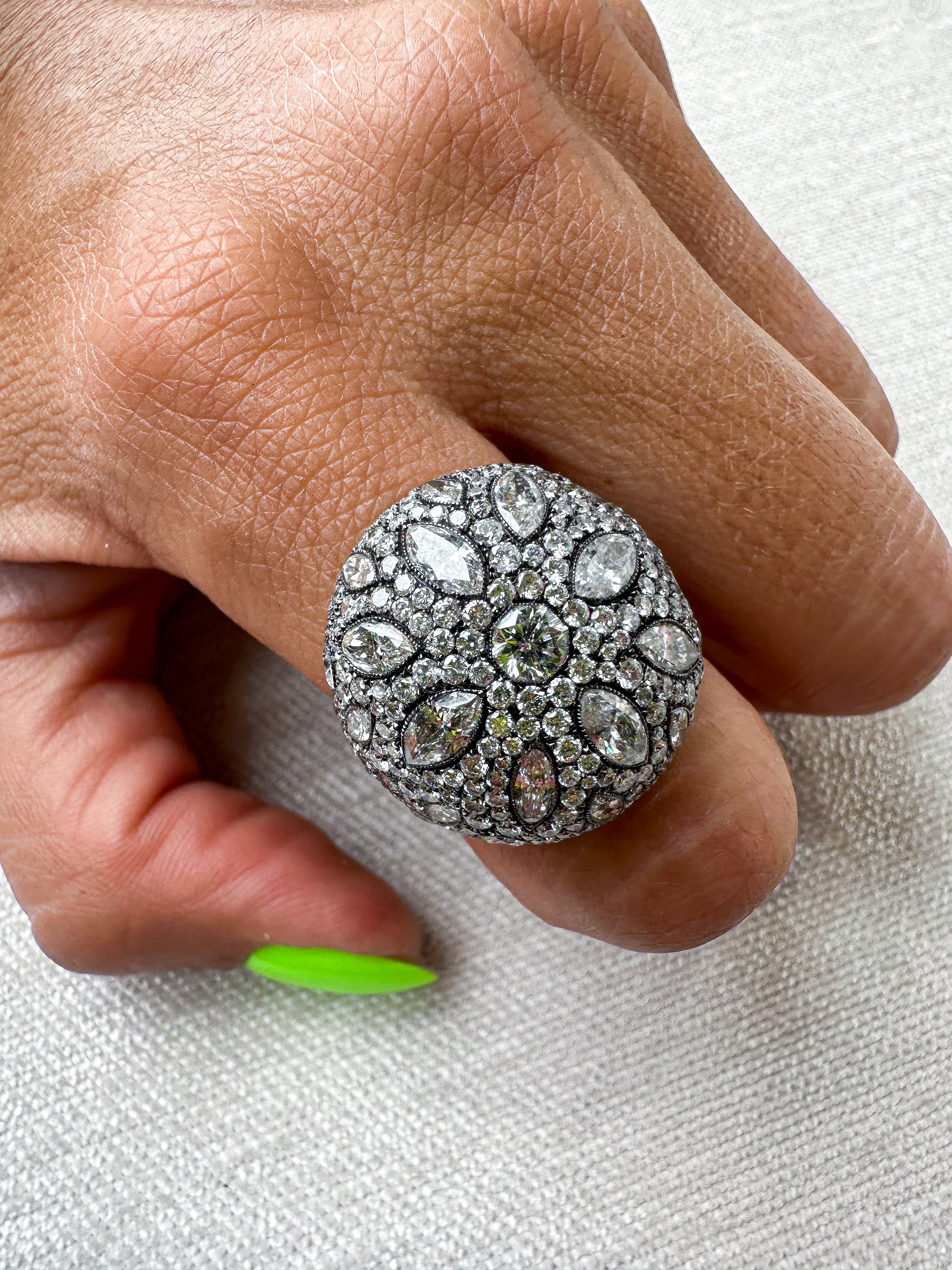 The Midnight Bloom Ring