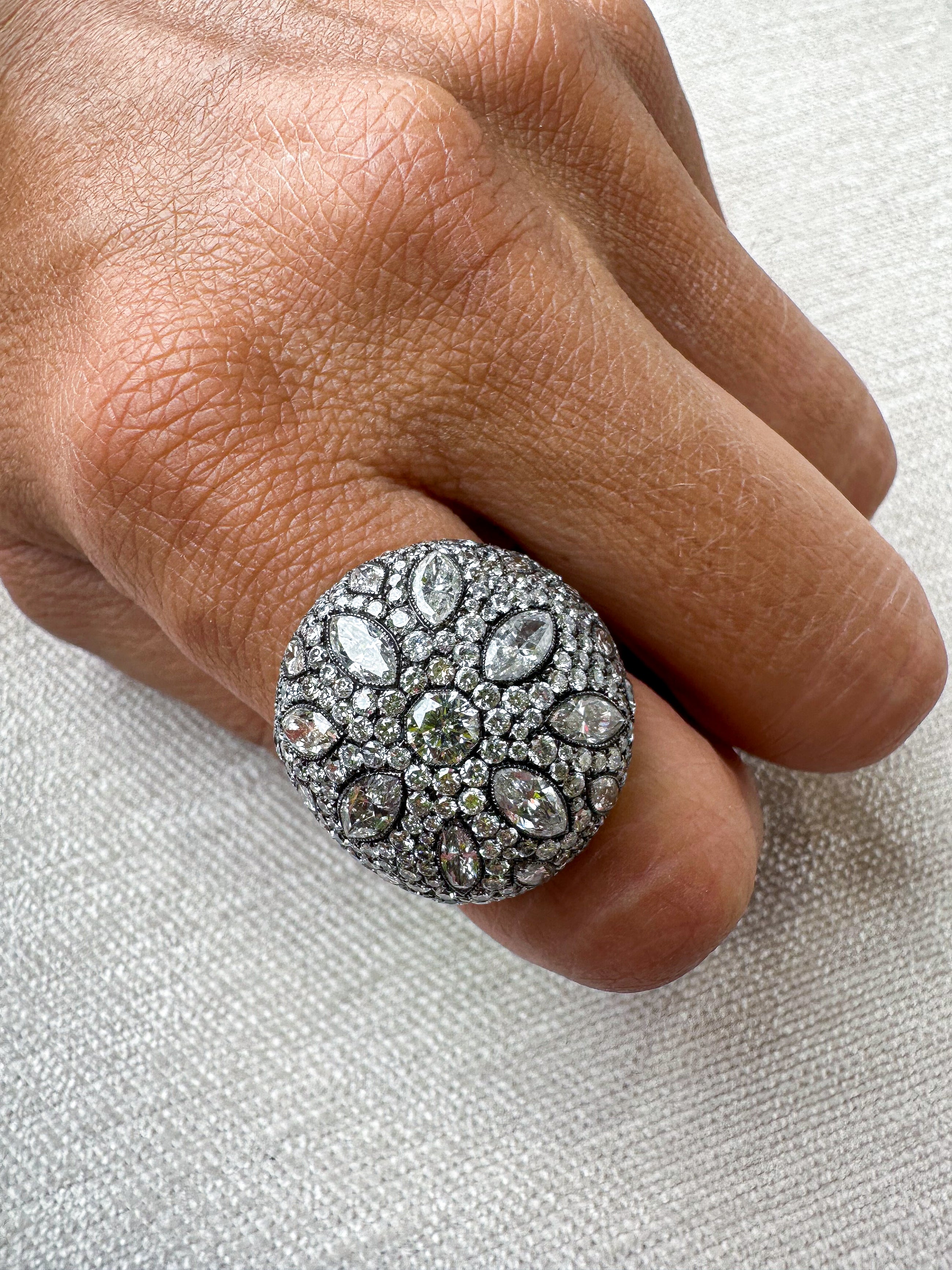 The Midnight Bloom Ring