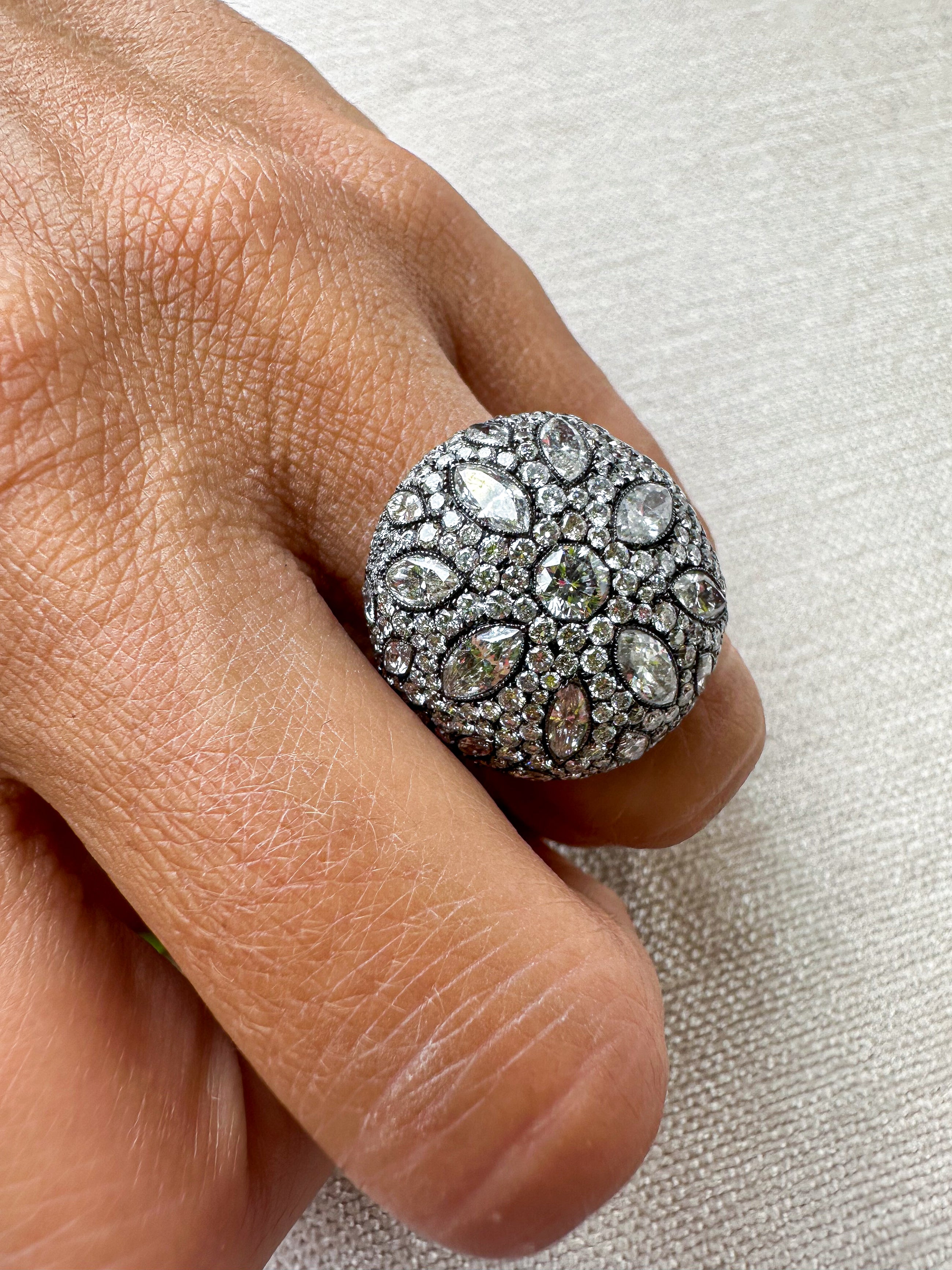 The Midnight Bloom Ring