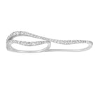 Diamond Wavy Two Finger Ring