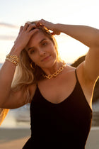 Gold Chain Bracelet ~ Curb