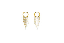 Rose Cut Diamond Chandelier Earrings