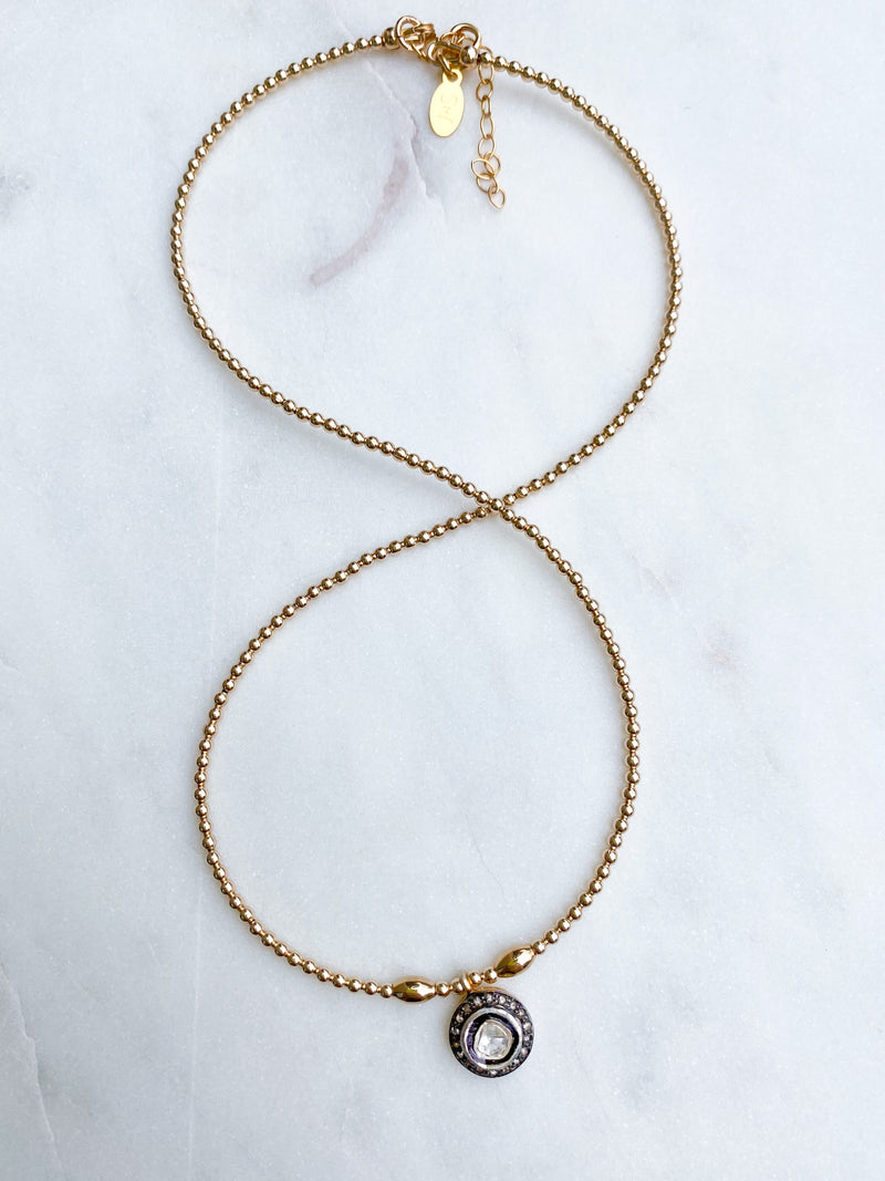 Raw Diamond Charm Necklace