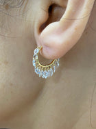Rose Cut Marquise Shaker Earrings