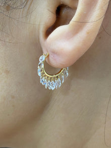 Rose Cut Marquise Shaker Earrings