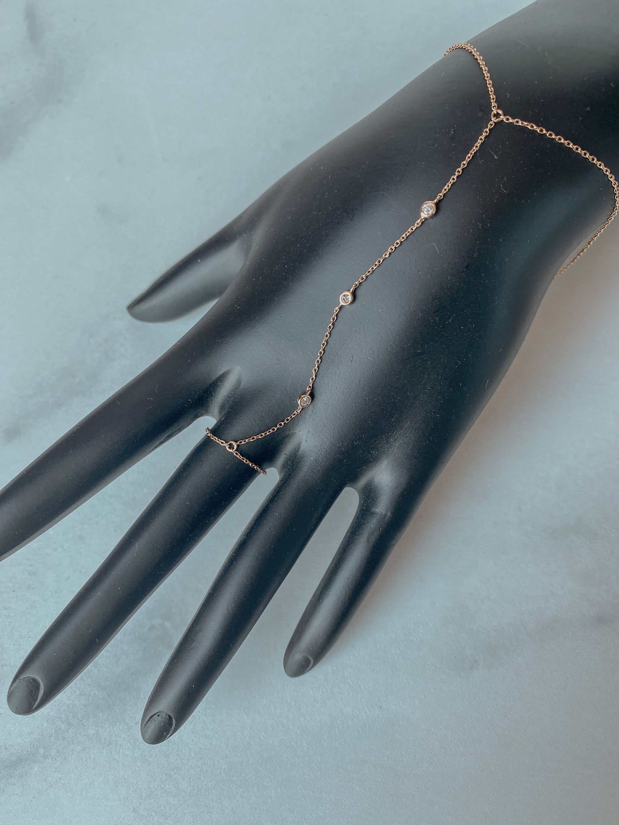 Trio Diamond Finger Bracelet