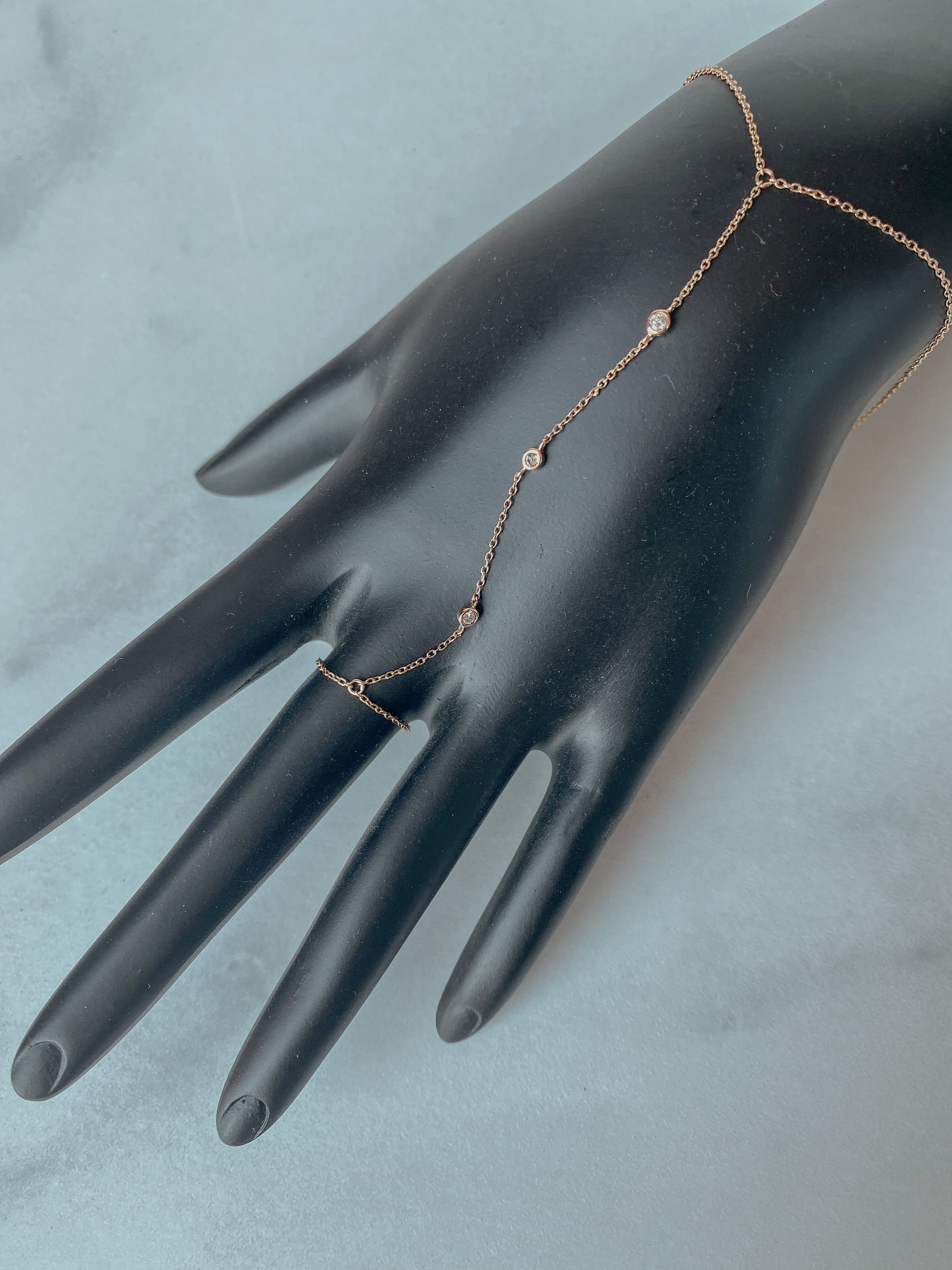 Trio Diamond Finger Bracelet