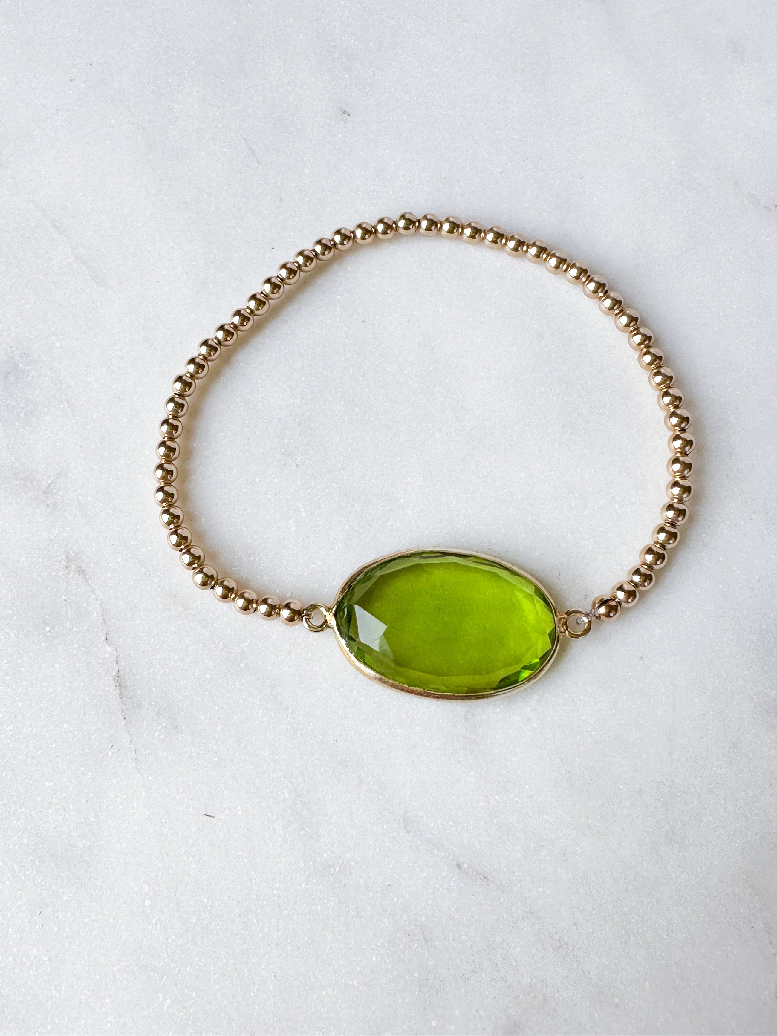 Gem Slab Bracelets