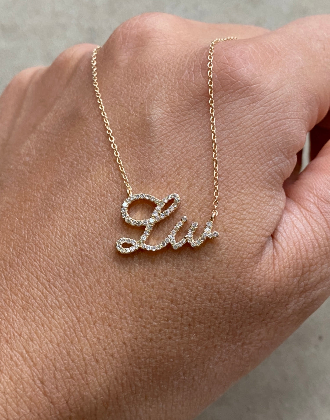 Custom Diamond Name Necklace