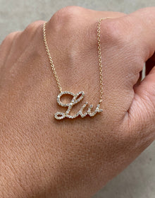 Custom Diamond Name Necklace