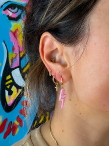 Pink Bolt Earrings
