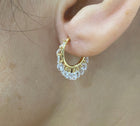 Rose Cut Round Shaker Earrings