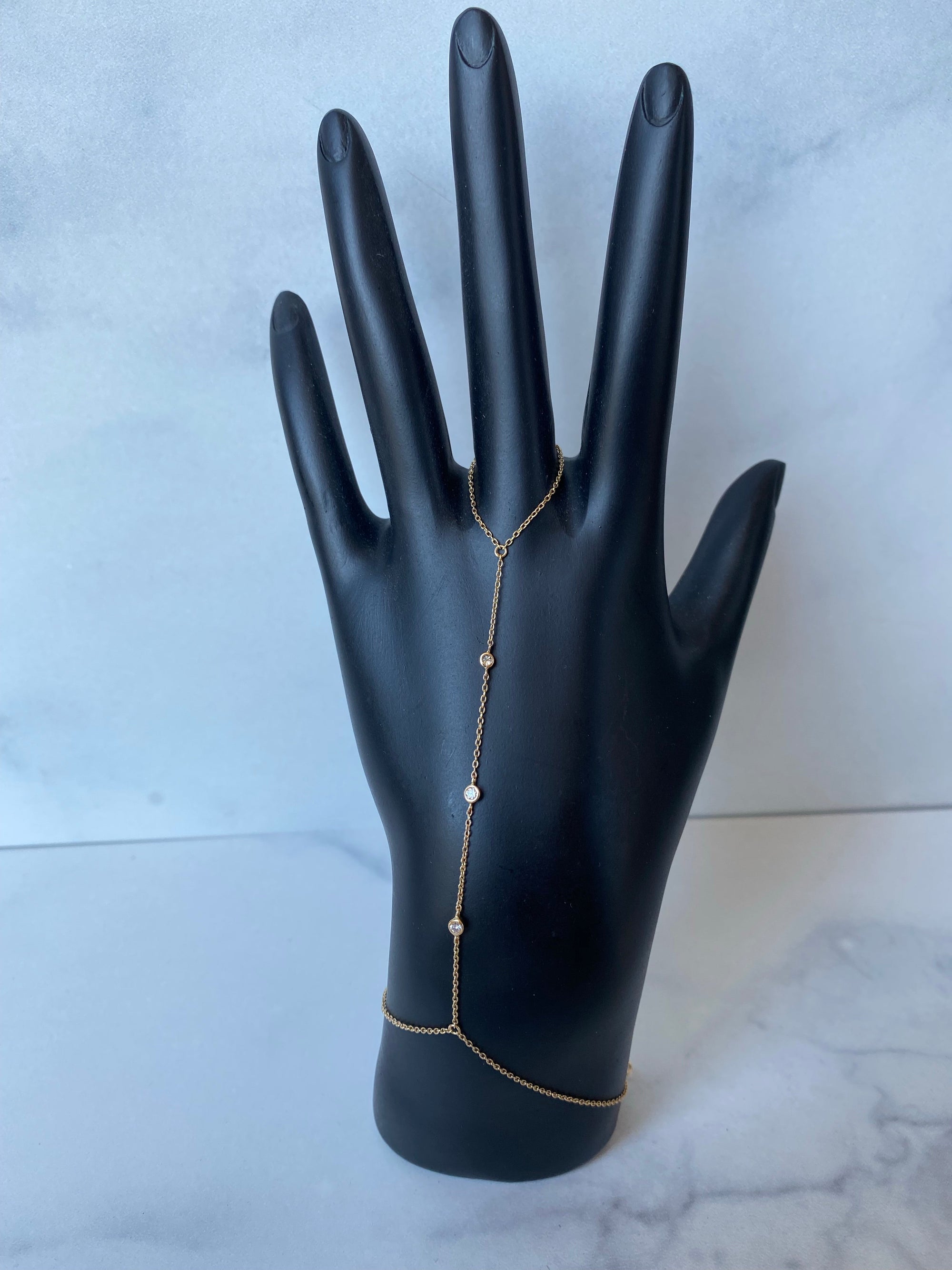 Trio Diamond Finger Bracelet