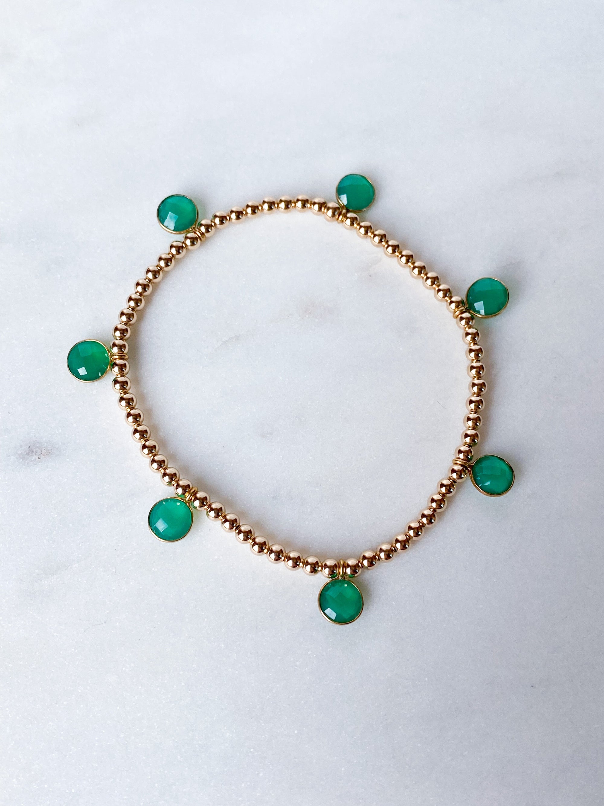 Green Onyx Drop Bracelet