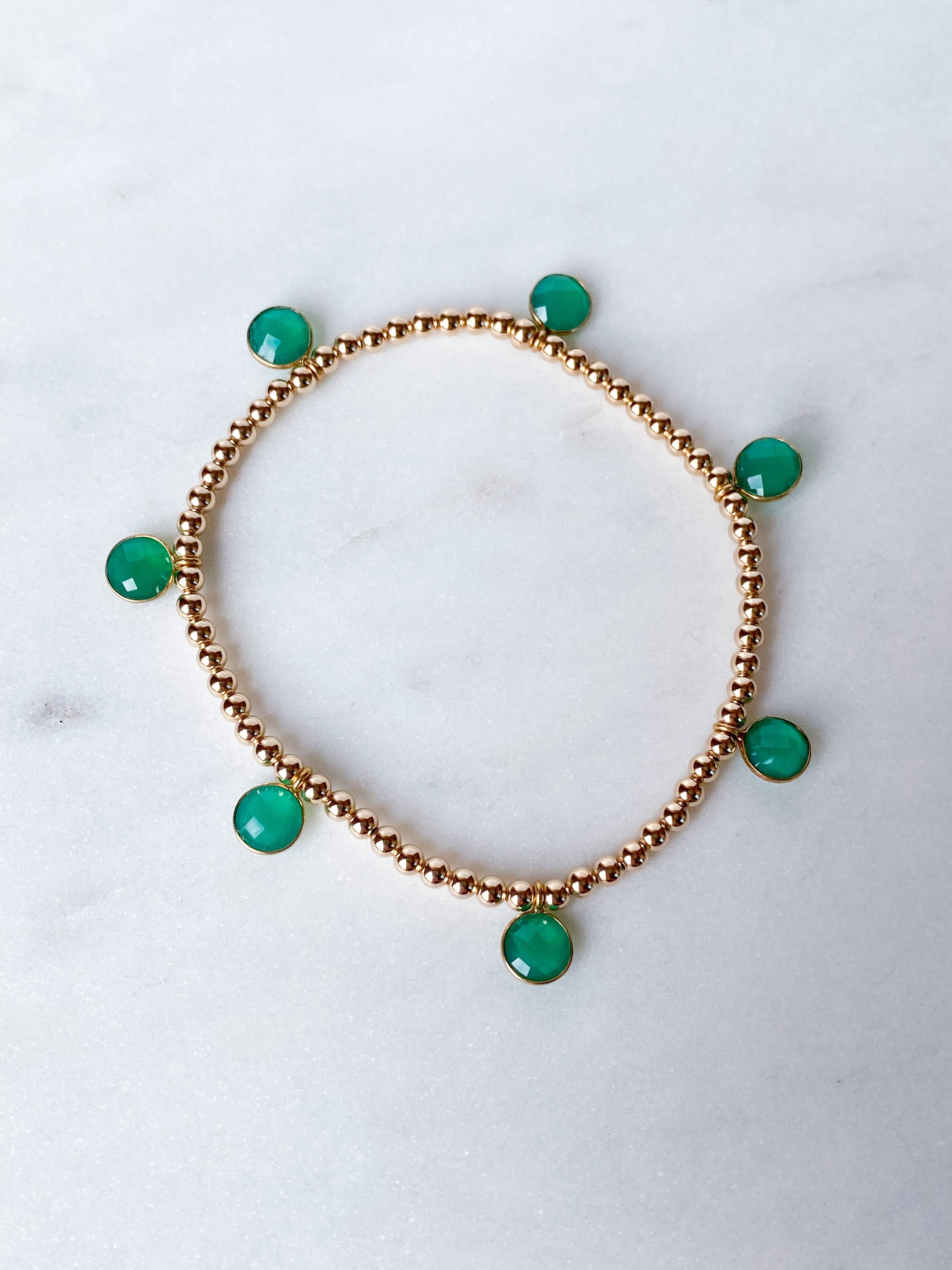 Green Onyx Drop Bracelet